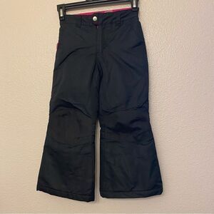 Faded Glory SKI SNOW PANTS bibs girls black -XS 4/5